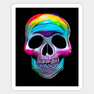 Rainbow Skull Sticker